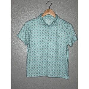 BURLEBO Boys Performance Polo Hole In One Tee Time Size Large 10/12